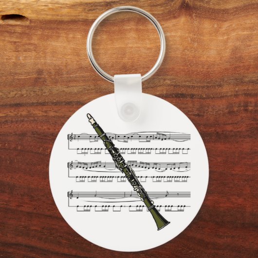 Clarinet musical 09 B Sleutelhanger (Voorkant)