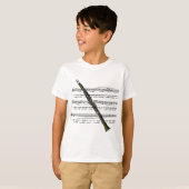 Clarinet musical 09 B T-shirt (Voorkant volledig)