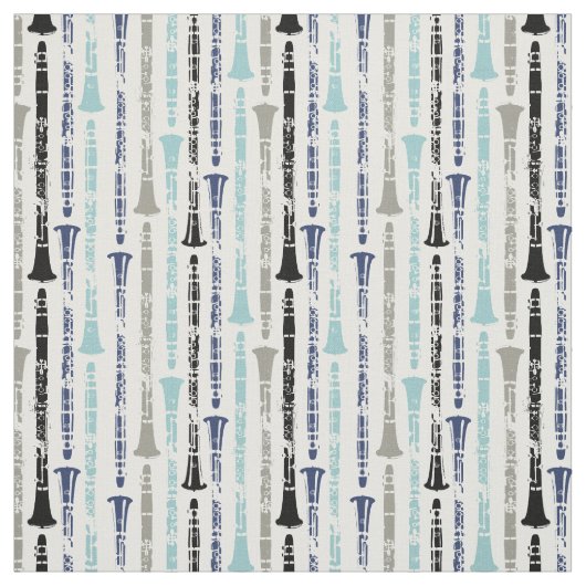 Clarinet Musical Instrument Band Orchestra Blue Stof (Swatch)