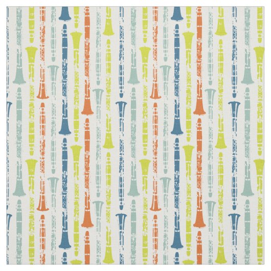 Clarinet Musical Instrument Band Orchestra Music Stof (Swatch)