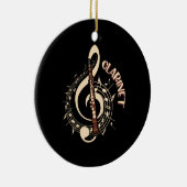 Clarinet Musical Instrument Music Lovers Keramisch Ornament (Rechts)