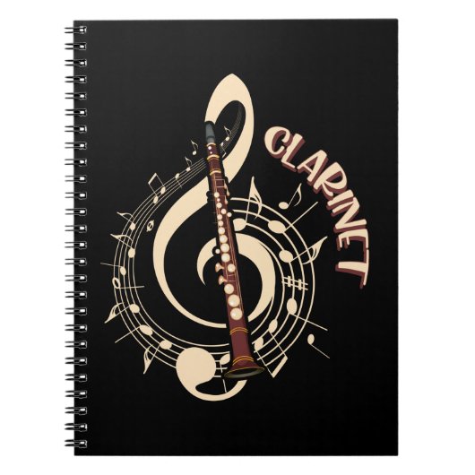 Clarinet Musical Instrument Music Lovers Notitieboek (Voorkant)
