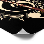 Clarinet Musical Instrument Music Lovers Poster (Hoek)