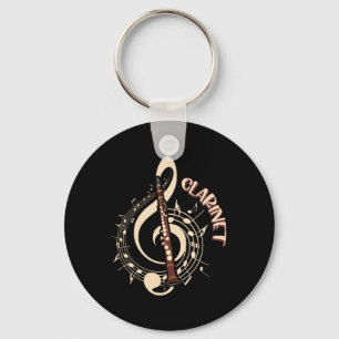 Clarinet Musical Instrument Music Lovers Sleutelhanger