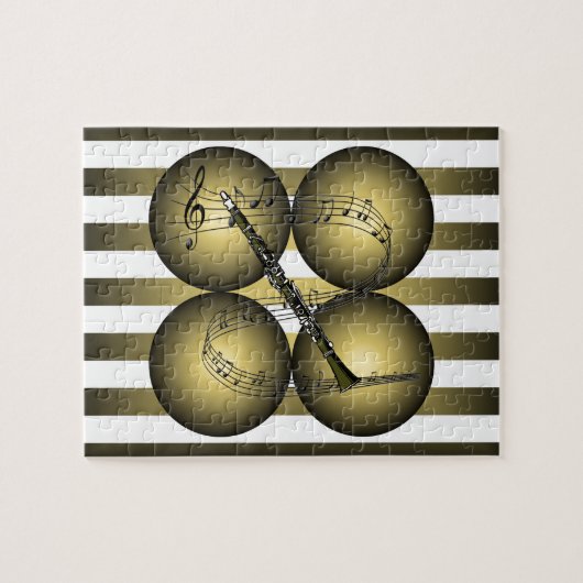 Clarinet ~ Musical Scale ~ Musical Wereldbollen ~S Legpuzzel (Horizontaal)