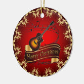 Clarinet ~ Musical Scroll ~ Merry Kerst~ Keramisch Ornament (Links)