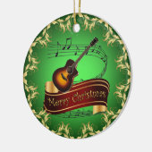 Clarinet ~ Musical Scroll ~ Merry Kerst~ Keramisch Ornament (Links)