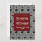 Clarinet Musician Graduation Party Music Kaart (Achterkant)