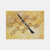 Clarinet-muziek, populair design, fleece deken (Voorkant (Horizontaal))
