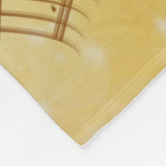 Clarinet-muziek, populair design, fleece deken (Hoek)