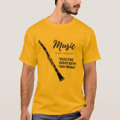 Clarinet muziek t-shirt (Voorkant)