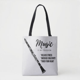 Clarinet-muziekinstrumminnaar Tote Bag