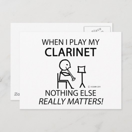 Clarinet Niets anders telt Briefkaart (Voorkant / Achterkant)