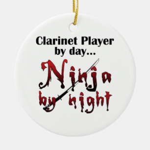 Clarinet Ninja Keramisch Ornament