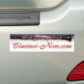 Clarinet-Now.com-Bumpersticker Bumpersticker (Op auto)