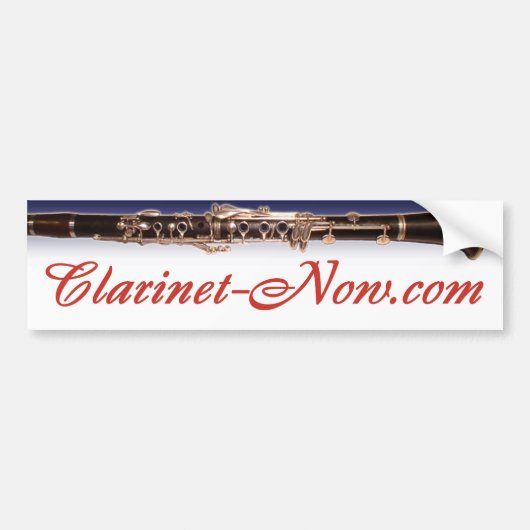 Clarinet-Now.com-Bumpersticker Bumpersticker (Voorkant)