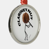 Clarinet Nut Metalen Ornament (Rechts)