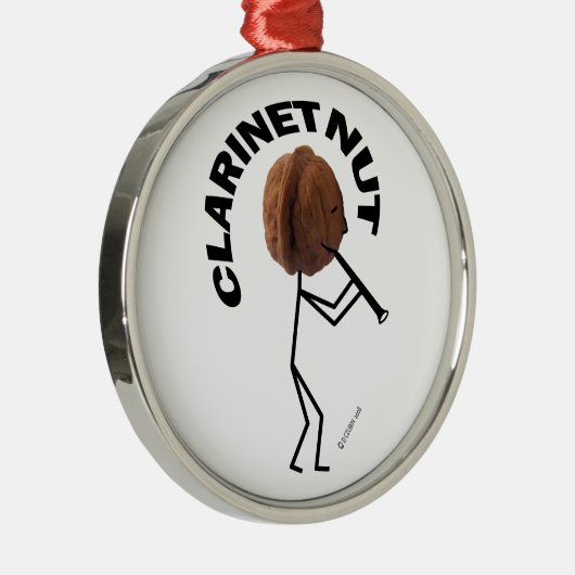 Clarinet Nut Metalen Ornament (Rechts)