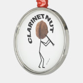 Clarinet Nut Metalen Ornament (Links)