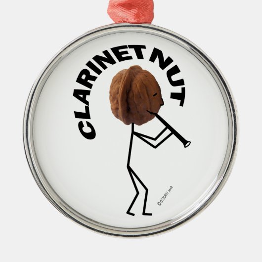 Clarinet Nut Metalen Ornament (Voorkant)