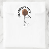 Clarinet Nut Ronde Sticker (Tas)