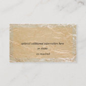 Clarinet on Marble Visitekaartje (Achterkant)