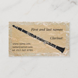 Clarinet on Marble Visitekaartje
