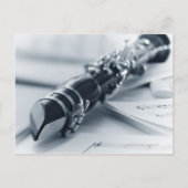 Clarinet on Music Sheets Briefkaart (Voorkant)
