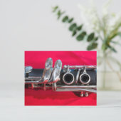 Clarinet on Red Briefkaart (Staand voorkant)