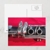 Clarinet on Red Briefkaart (Voorkant / Achterkant)