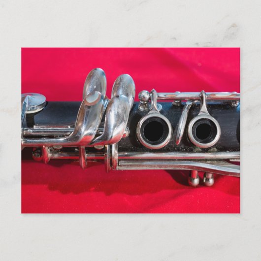 Clarinet on Red Briefkaart (Voorkant)