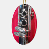 Clarinet on Red Keramisch Ornament (Links)