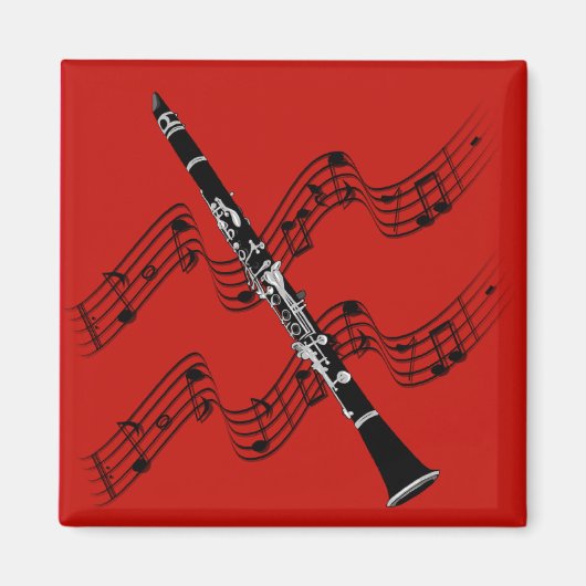 Clarinet on Red Magneet (Voorkant)