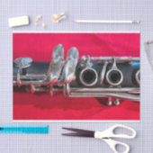 Clarinet on Red Tissuepapier (Craft)