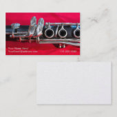 Clarinet on Red Visitekaartje (Voorkant / Achterkant)