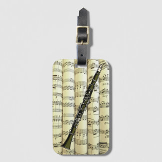 Clarinet on Rolling Sheet Music ~ Bagagelabel