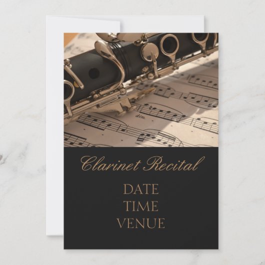 Clarinet Overweging elegant, stijlvolle prestaties Kaart (Voorkant)