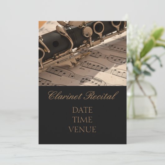 Clarinet Overweging elegant, stijlvolle prestaties Kaart (Staand voorkant)