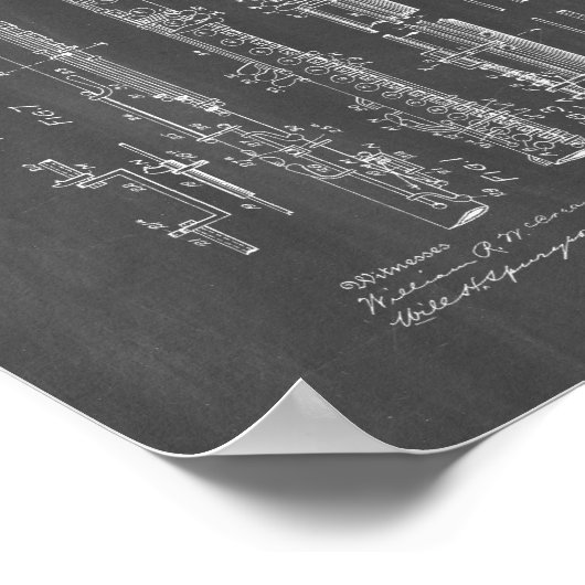 Clarinet Patent - Chalkboard Poster (Hoek)