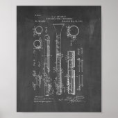 Clarinet Patent - Chalkboard Poster (Voorkant)