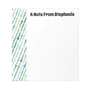 Clarinet Pattern Custom Notepad Notitieblok