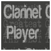 Clarinet Player Extraordinaire Fabric Stof (Close Up)