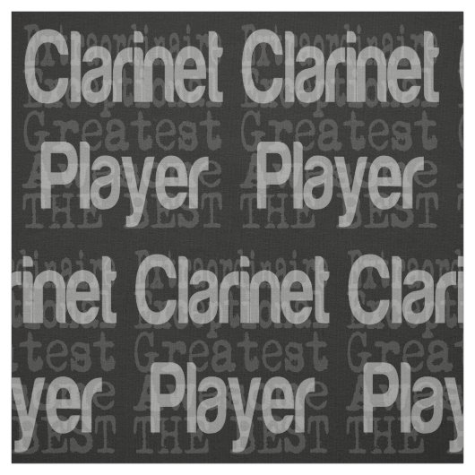 Clarinet Player Extraordinaire Fabric Stof (Swatch)