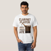 Clarinet Player (Funny) Chocolate T-shirt (Voorkant volledig)