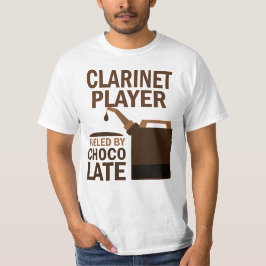 Clarinet Player (Funny) Chocolate T-shirt (Voorkant)