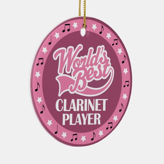 Clarinet Player Gift for her Keramisch Ornament (Rechts)