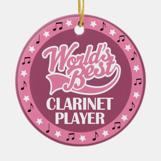 Clarinet Player Gift for her Keramisch Ornament (Voorkant)
