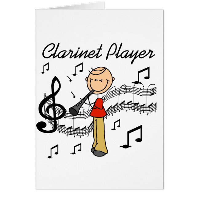 Clarinet Player-kaart (Voorkant)
