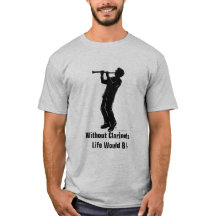 Clarinet Player Silhoutte, het leven zou plat zijn