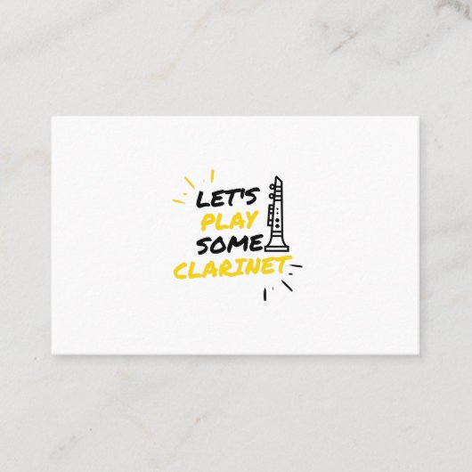 Clarinet players visitekaartje (Voorkant)